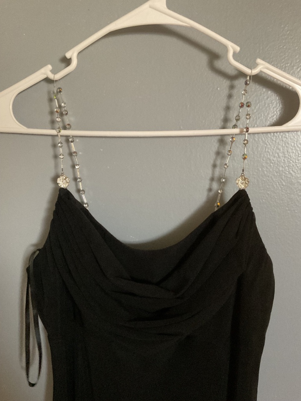 Cache Black Formal Dress with Beaded Straps